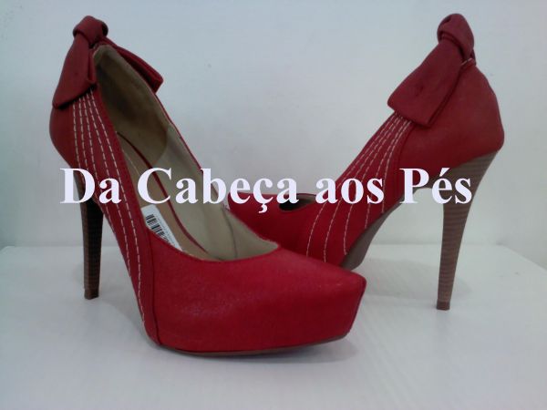 Scarpin Meia Pata Vermelho