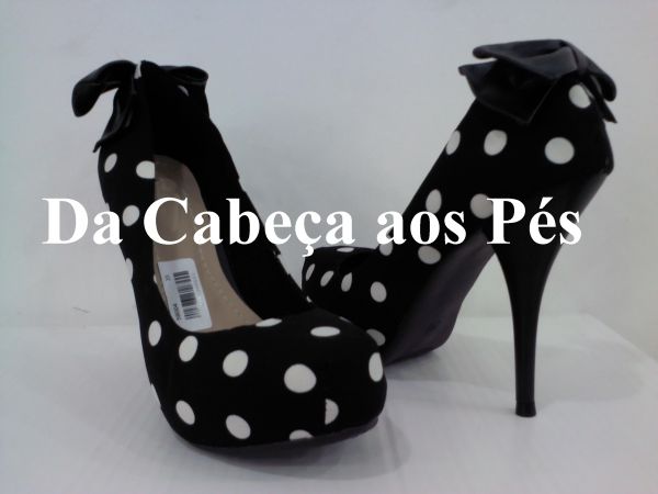 Salto Alto Boneca Estampa Poá