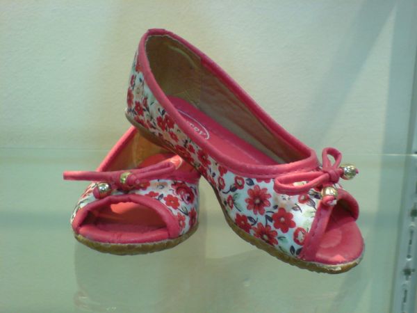 Sapatilha Peep Toe Infantil Rosa