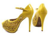 Peep Toe 1/2 pata Amarelo